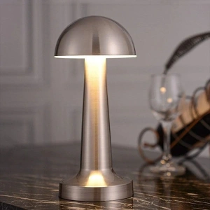 Mantar Model  Renk Şarjlı Dokunmatik 3 Renkli LED Masa ası