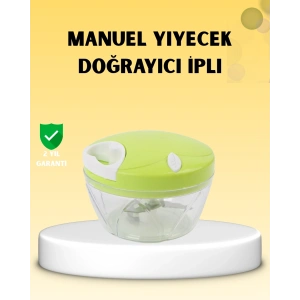 Manuel Yiyecek Doğrayıcı İpli Hızlı Pratik Sebze Kıyıcı