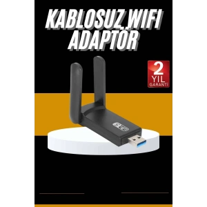 Mey İthalat® Mbps Wifi Alıcı Kablosuz Wifi Adaptörü Çift Band Çift Antenli