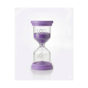 Mey İthalat® 10 Dakika MOR Kum Saati - Dekoratif Cam