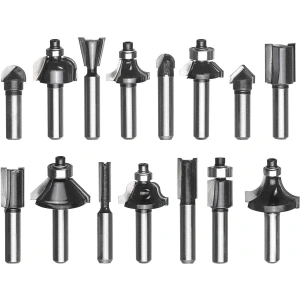 Mey İthalat®   15 Parça Karışık Freze Ucu Seti 8 mm Şaft