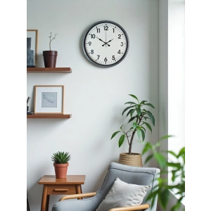 Mey İthalat® 36 Cm Gri Standart Dekoratif Duvar Saati