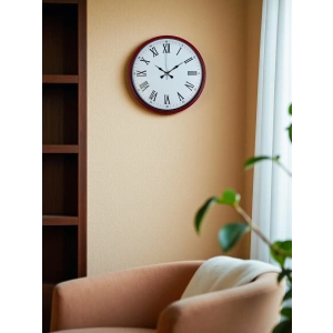 Mey İthalat® 36 Cm Kırmızı Roma Rakamlı Duvar Saati