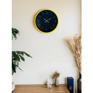 Mey İthalat® 36 Cm Sarı Şık Duvar Saati