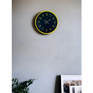 Mey İthalat® 36 Cm Sarı Standart Duvar Saati