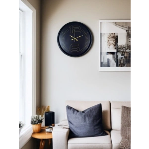 Mey İthalat® 36 Cm Siyah Dekoratif Duvar Saati