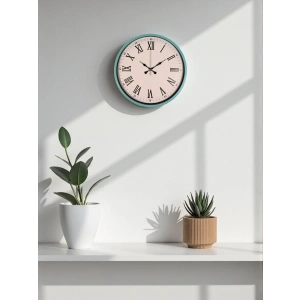 Mey İthalat® 36 Cm Turkuaz Roma Rakamlı Duvar Saati