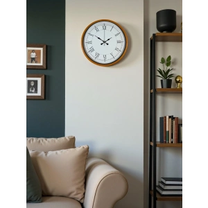 Mey İthalat® 36 Cm Turuncu Roma Rakamlı Duvar Saati