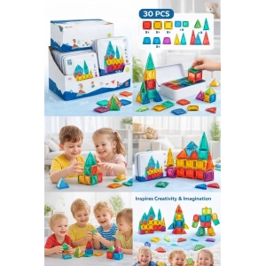 Mey İthalat® 3.75CM Mini Blok Metal Kutu 24 Parça