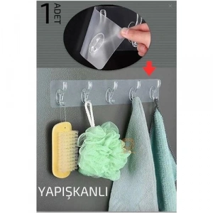 Mey İthalat® 5 Pinli Yapışkanlı Askı Xenoty Design 716049