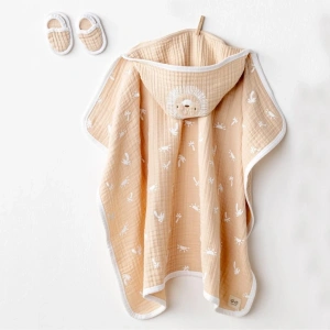 Mey İthalat®   AC24508 Müslin Smil All Day 80x80 Havlu Set Beige