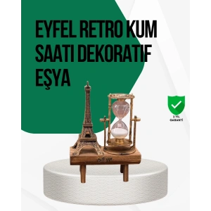 Mey İthalat® Ahşap Kum Saati – Vintage Tasarımlı Masa Dekoru