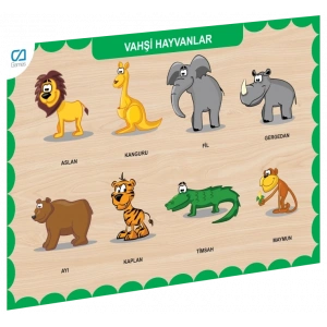 Mey İthalat® CAAHS-3213 CA GAMES AHŞAP VAHŞİ HAYVANLAR BUL-TAK