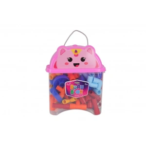 Mey İthalat® HC1044 HAYVAN FİGÜRÜ KAPAKLI KAPTA 72 PARÇA BORU LEGO