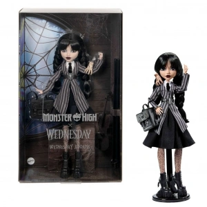 Mey İthalat®  HXJ04 Monster High Wednesday Okul Üniformalı Bebek