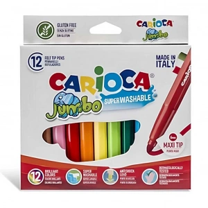 Mey İthalat®  Jumbo Süper Yıkanabilir Keçeli Boya Kalemi 12’li