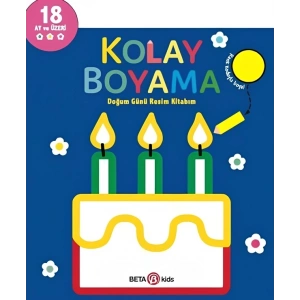 Mey İthalat® Kolay Boyama Doğum Günü Resim Kitabım