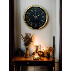 Mey İthalat® Luxury Gold 40 Cm Metal Duvar Saati