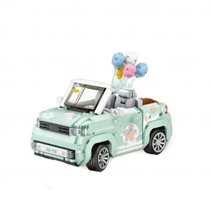 Mey İthalat® LZ-1132  BALON ARABASI YEŞİL 779 PARÇA BLOCK OYUNCAK