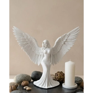 Mey İthalat® Minimalist Melek İnsan Figürlü 3D Heykel Dekoratif Biblo Ev Dekoru