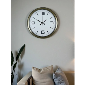 Mey İthalat® Modern Tasarım Eskitme 40 Cm Metal Duvar Saati