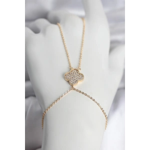 Mey İthalat® Pirinç Gold Renk Yonca Model Kadın Şahmeran