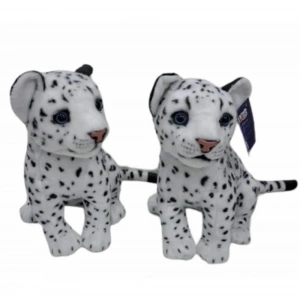 Mey İthalat® PL50135 25 CM OTURAN KÜÇÜK BEYAZ LEOPAR-HLY