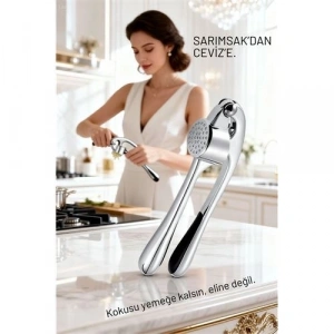Mey İthalat® Sarımsak Ezici 304 Paslanmaz Çelik Stella Classic Design 721064