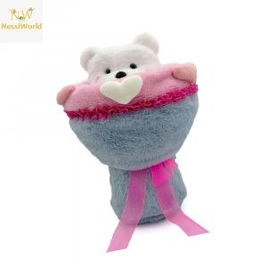 Mey İthalat® Sevgi Buketi Peluş Ayıcıklı Peluş Çiçek Buketi 40 cm
