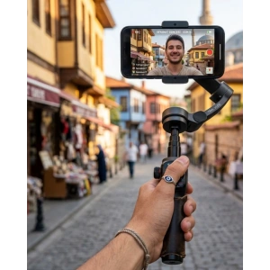 Mey İthalat® Telefon Gimbal Stabilizer Video Sabitleyici Vlog Çekim Aparatı