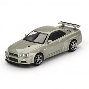 Mini GT 1/64 Nissan Skyline GT-R (R34) V-Spec II Nür Millenium Jade