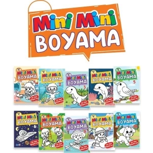 Mini Mini Boyama Kitabı Büyük Boy (10 Çeşit - 50 Kitap)