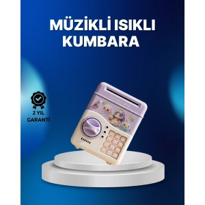 Mey İthalat® Mor Otomatik Para Girişli Elektronik Şifreli Kumbara