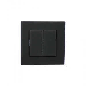 MUTLUSAN RİTA-2220 402 0284 POŞETLİ SİYAH - KOMÜTATÖR - 2Lİ ANAHTAR PRİZ VİDALI - ÇERÇEVELİ (5047)