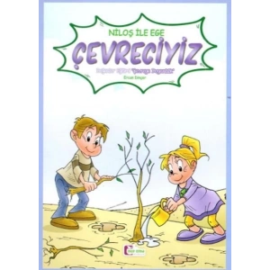 Niloş İle Ege - Çevreciyiz 35*50 Kuşe Kağıt -Renkli Hikaye