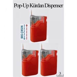 Otomatik Bas-Bırak Kürdanlık 3 lü Set