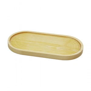 OVAL   AÇIK RENK=SADE  AHŞAP YAĞDANLIK ALTLIK  25X12.5CM (5047)