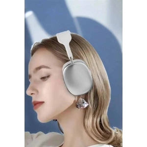 Mey İthalat® P9 Plus Kablosuz Kulak Üstü Bluetooth Kulaklık Beyaz Yüksek Ses Kaliteli
