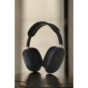 Mey İthalat® P9 Plus Kulaklık Siyah Bluetooth Bağlantılı Kulak Üstü Kablosuz