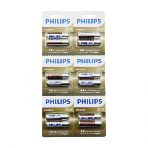 PHILIPS  ALKALİNE KALEM - AA - 1.5V  PİL  12PCS= 2Lİ X 6 (5047)