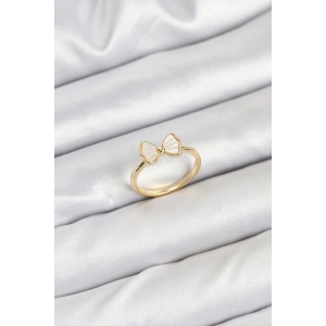 Pirinç Gold Renk Fiyonk Model Kadın Yüzük