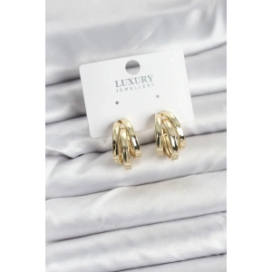 Mey İthalat® Pirinç Gold Renk Vintage Halka Model Kadın Küpe