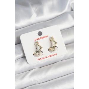 Pirinç Gold Renk Yıldız Model Kadın Küpe