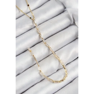 Pirinç Zirkon Taşlı Model Gold Renk Y Kolye