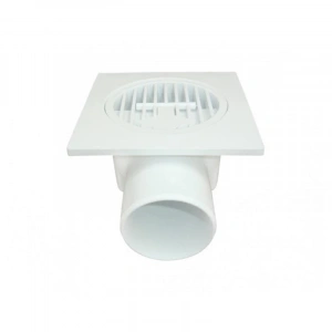 Plastik Yer Süzgeci 10x10 cm 50 mm Yandan Çıkış