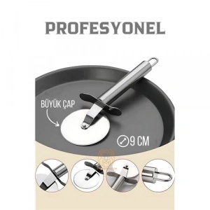 Profesyonel 9 cm Çelik Pizza Kesici Ignacio Design