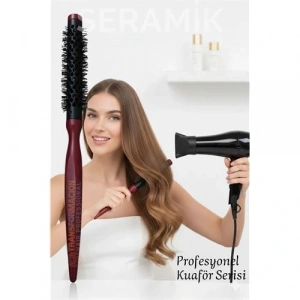 Profesyonel Kuaför 25 mm Ceramic Ionic Nano Fön Fırçası – 26 cm Uzunluk, Profesyonel Kuaför Serisi