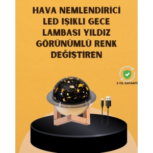 Mey İthalat® Projektör ışıklı, aromaterapi uyumlu mini masaüstü hava nemlendirici cihaz