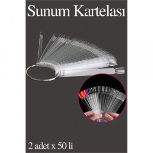 Protez Tırnak Sunum Kartelası ŞEFFAF 100 LÜ 718553