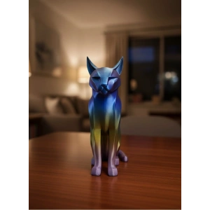 Mey İthalat® Rainbow Renkli Kedi Biblosu Dekoratif Masa ve Raf Süsü
